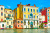 Bâtiments colorés le long du Grand Canal à Venise