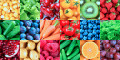 Collage de fruits et légumes