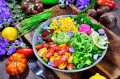 Salade arc-en-ciel, nourriture colorée