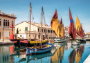 Anciens voiliers de pêche dans le port de Cesenatico