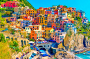 Village coloré de Manarola dans les Cinque Terre, Italie