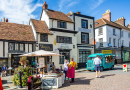 Marché de rue à Shaftesbury, Dorset, Royaume-Uni