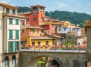 Le village de Loro Ciuffenna, Toscane, Italie