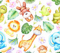 Animaux tropicaux mignons