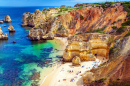 Belle plage de Camilo, Algarve, Portugal