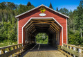 Pont en сovered Louis-Gravel, Sacré-Cœur, Canada