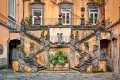 Escalier du Palazzo Marigliano, Naples, Italie