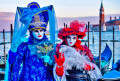 Participants au Carnaval de Venise, Italie