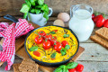Frittata aux tomates cerises pour le petit-déjeuner
