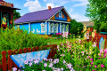 Maisons en bois du XIXe siècle à Vygolovo, Russie