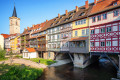 Pont Krämerbrücke à Erfurt, Allemagne