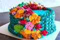 Gâteau d’anniversaire à décor floral