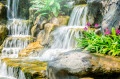 Cascades et fleurs