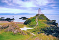 Phare sur l’île de Llanddwyn dans le nord du Pays de Galles, Royaume-Uni