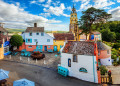 La pittoresque ville de Portmeirion dans le nord du Pays de Galles, au Royaume-Uni
