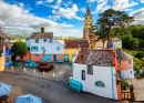 La pittoresque ville de Portmeirion dans le nord du Pays de Galles, au Royaume-Uni