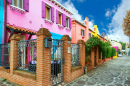 Maisons colorées sur l’île de Burano, Italie