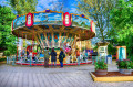 Carrousel dans le parc Tivoli, Copenhague, Danemark