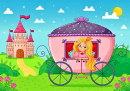 Petite princesse en calèche