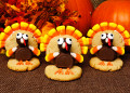 Biscuits de Thanksgiving en forme de dinde