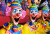 Macro de statues de clowns
