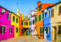 La célèbre vieille ville de Burano, Venise, Italie