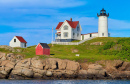 Phare du cap Neddick sur l’île Nubble, Maine, États-Unis