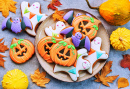 Biscuits maison multicolores d’Halloween