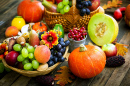 Fruits d’automne sur la table