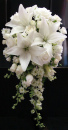 Casa Blanca Lilies and White Roses Bouquet