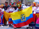 Danseurs lors d’un défilé de carnaval à Cuenca, en Équateur