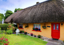Un cottage au toit de chaume à Adare, en Irlande