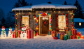 Maison décorée de Noël