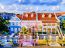 Maisons multicolores, Curaçao, Caraïbes