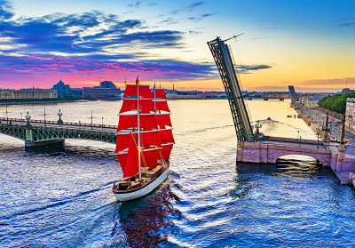 Nuits blanches à Saint-Pétersbourg, Russie