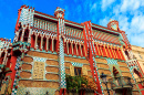Façade de la Casa Vicens à Barcelone, Espagne