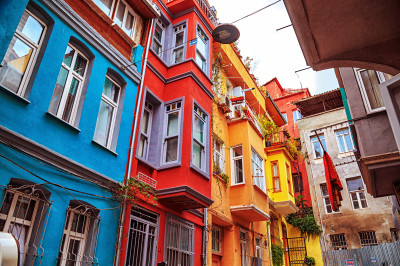 Maisons colorées du quartier de Balat, Istanbul