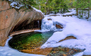 Le bassin dans le parc d’État de Franconia Notch, États-Unis