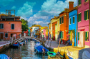 Maisons colorées sur l’île de Burano