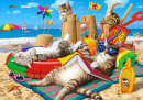 Les chats sur la plage