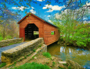 Pont couvert à Baker Park, Frederick, MD, États-Unis
