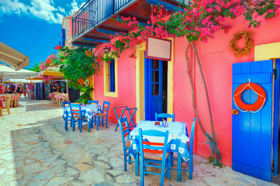 Rue sur l’île de Céphalonie, Grèce