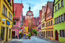 Rues de Rothenburg ob der Tauber, Allemagne