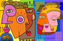 Portrait abstrait moderne
