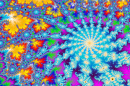 Motif fractal coloré