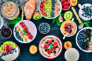 Variété de gruauons pour le petit-déjeuner