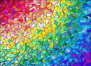 Mosaïque abstraite arc-en-ciel