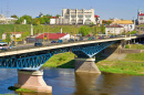 Vieux pont sur la rivière Neman, Grodno, Biélorussie