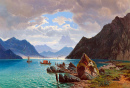 Lac de Lugano, Jean François Xavier Roffian (1859)