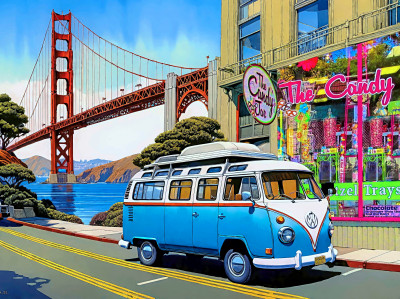Bus hippie à San Francisco
